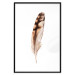 Wall Poster Magic Feather - brown bird feather on a contrasting white background 129914 additionalThumb 18