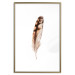 Wall Poster Magic Feather - brown bird feather on a contrasting white background 129914 additionalThumb 16