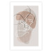 Poster Reflective Morning - line art of a kiss on a beige abstract background 130814 additionalThumb 15