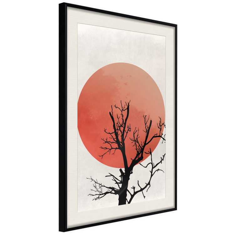 Poster At Dusk - abstract tree against an orange sun background 131914 additionalImage 2