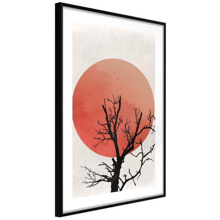 Poster At Dusk - abstract tree against an orange sun background 131914 additionalImage 8