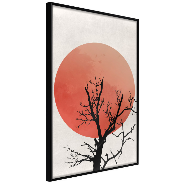 Poster At Dusk - abstract tree against an orange sun background 131914 additionalImage 11