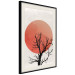 Poster At Dusk - abstract tree against an orange sun background 131914 additionalThumb 2