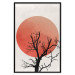 Poster At Dusk - abstract tree against an orange sun background 131914 additionalThumb 18