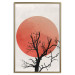 Poster At Dusk - abstract tree against an orange sun background 131914 additionalThumb 21