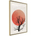 Poster At Dusk - abstract tree against an orange sun background 131914 additionalThumb 3