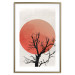 Poster At Dusk - abstract tree against an orange sun background 131914 additionalThumb 14