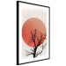 Poster At Dusk - abstract tree against an orange sun background 131914 additionalThumb 6