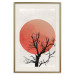 Poster At Dusk - abstract tree against an orange sun background 131914 additionalThumb 20
