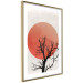 Poster At Dusk - abstract tree against an orange sun background 131914 additionalThumb 9
