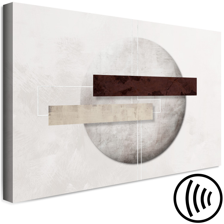 Canvas Print Brutal composition - rectangles on a gray circle background 134614 additionalImage 6