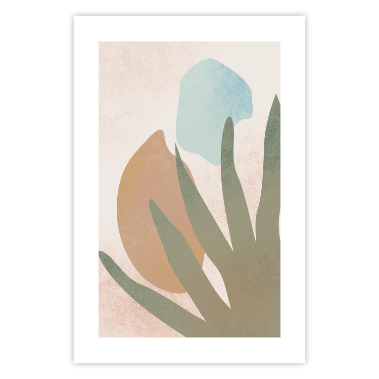 Wall Poster Agave in the Sun - pastel abstraction of patterns on a light beige background 135614 additionalImage 13