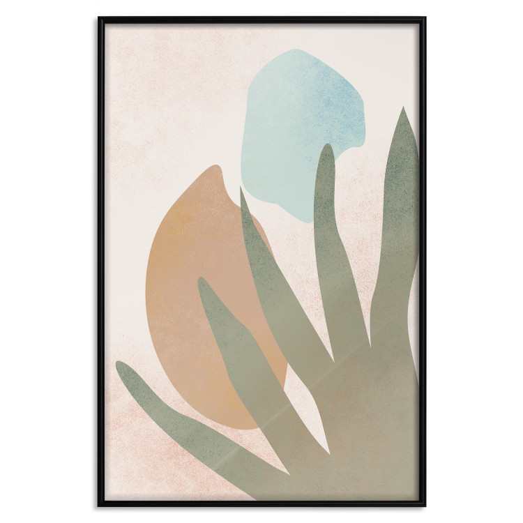 Wall Poster Agave in the Sun - pastel abstraction of patterns on a light beige background 135614 additionalImage 8