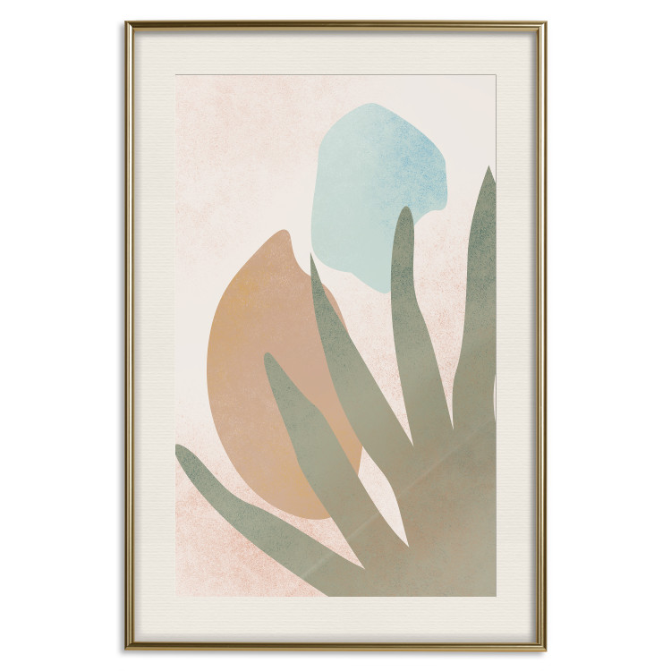 Wall Poster Agave in the Sun - pastel abstraction of patterns on a light beige background 135614 additionalImage 6
