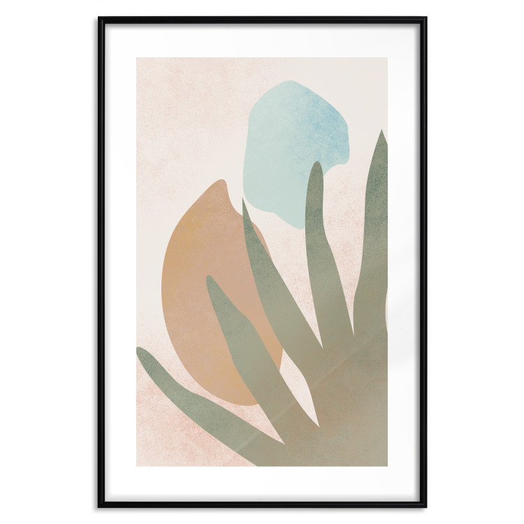 Wall Poster Agave in the Sun - pastel abstraction of patterns on a light beige background 135614 additionalImage 7