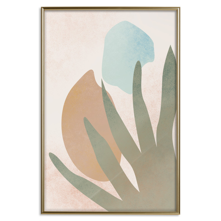 Wall Poster Agave in the Sun - pastel abstraction of patterns on a light beige background 135614 additionalImage 11