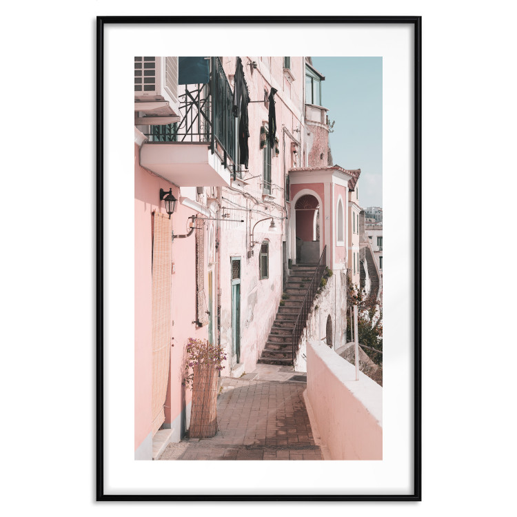 Wall Poster House in Amalfi - warm composition with pink Italian architecture 135914 additionalImage 27
