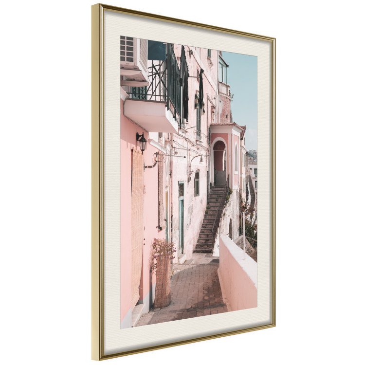Wall Poster House in Amalfi - warm composition with pink Italian architecture 135914 additionalImage 3
