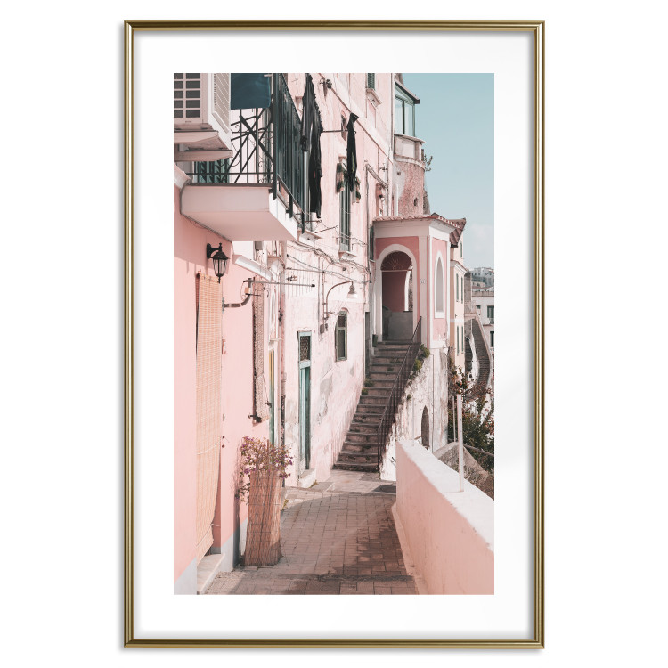 Wall Poster House in Amalfi - warm composition with pink Italian architecture 135914 additionalImage 12