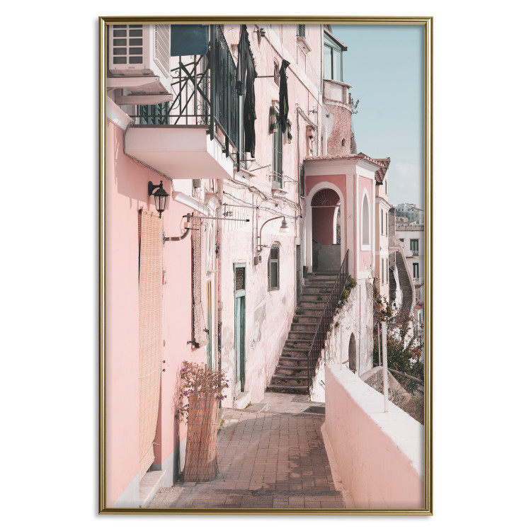 Wall Poster House in Amalfi - warm composition with pink Italian architecture 135914 additionalImage 11