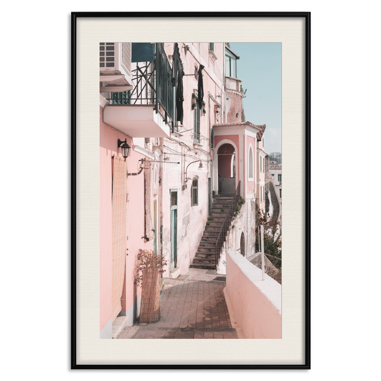 Wall Poster House in Amalfi - warm composition with pink Italian architecture 135914 additionalImage 25