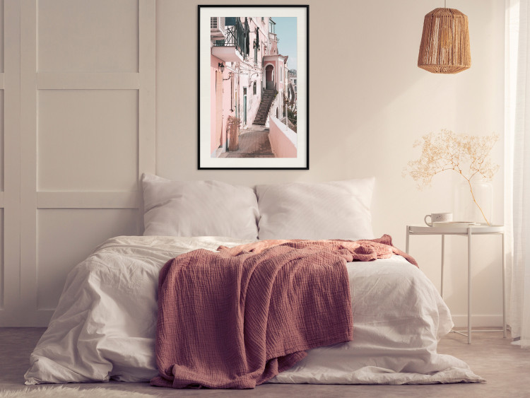Wall Poster House in Amalfi - warm composition with pink Italian architecture 135914 additionalImage 17