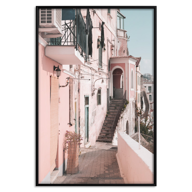 Wall Poster House in Amalfi - warm composition with pink Italian architecture 135914 additionalImage 13