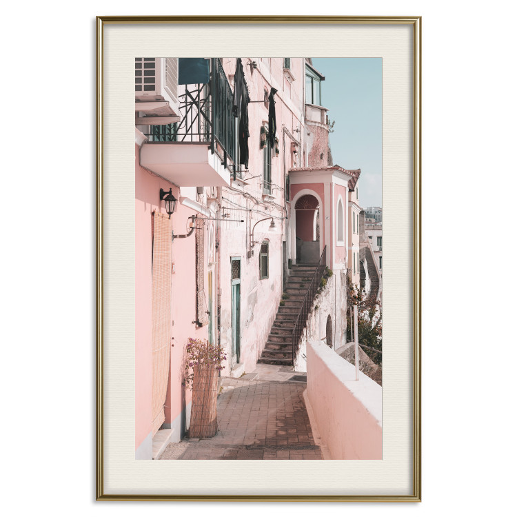 Wall Poster House in Amalfi - warm composition with pink Italian architecture 135914 additionalImage 26