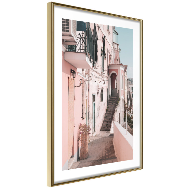 Wall Poster House in Amalfi - warm composition with pink Italian architecture 135914 additionalImage 2