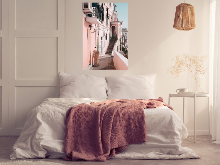 Wall Poster House in Amalfi - warm composition with pink Italian architecture 135914 additionalImage 21