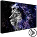 Canvas Print Majesty of the King (1-piece) Wide - lion in profile on a black background 138414 additionalThumb 6