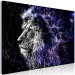 Canvas Print Majesty of the King (1-piece) Wide - lion in profile on a black background 138414 additionalThumb 2