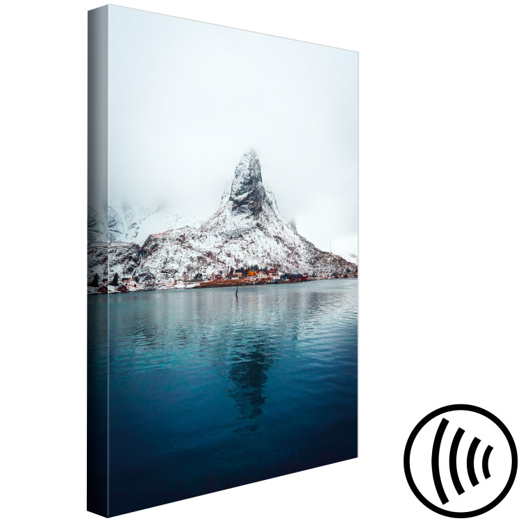 Canvas Identity of Beauty (1-piece) Vertical - winter landscape with mountain over water 138714 additionalImage 6
