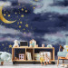Photo Wallpaper Night sky - children's landscape with golden moon and stars 143714 additionalThumb 8