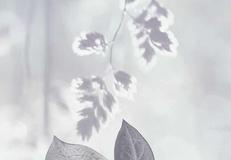Canvas Delicate Ivy (1-piece) - landscape in gray-toned leaves 143814 additionalImage 5