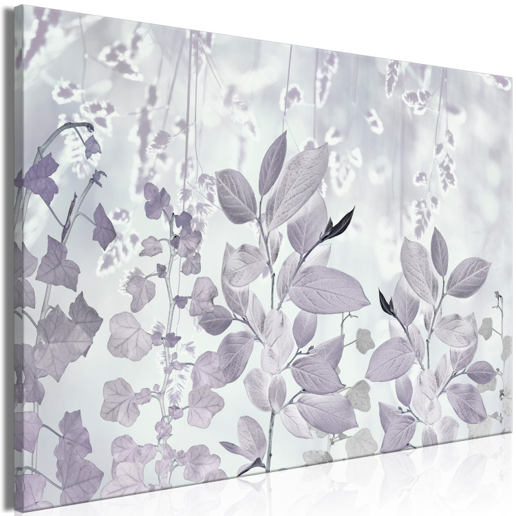 Canvas Delicate Ivy (1-piece) - landscape in gray-toned leaves 143814 additionalImage 2