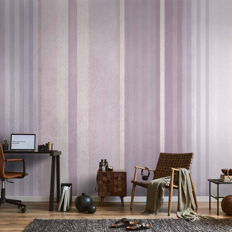 Photo Wallpaper Vertical geometric symmetrical stripes - shades of purple and blue 144714 additionalImage 4