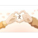 Wall Mural Anime Love - Yellow Hand Drawn Heart Graphic Drawn in Manga Style 145514 additionalThumb 3