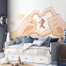 Wall Mural Anime Love - Yellow Hand Drawn Heart Graphic Drawn in Manga Style 145514 additionalThumb 6