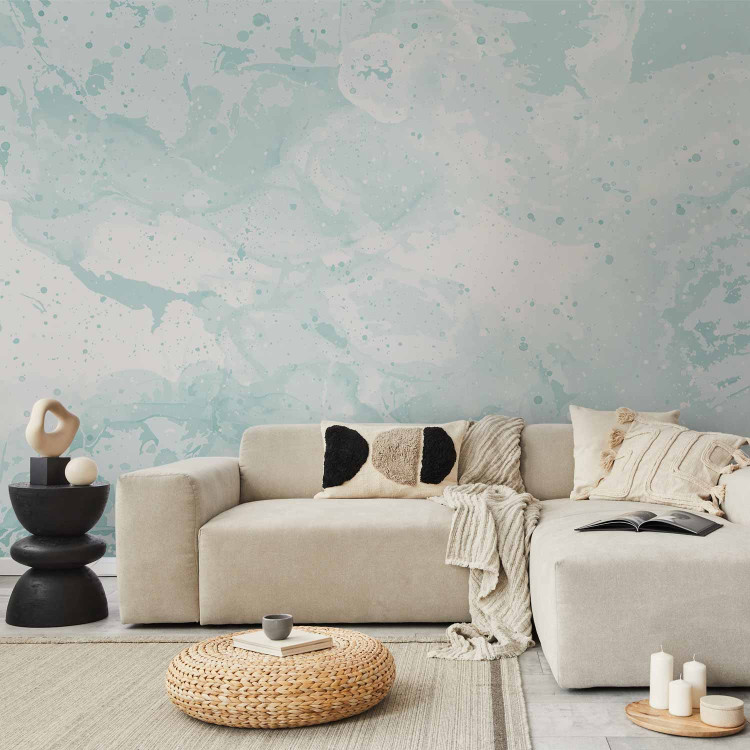 Wall Mural Snow Composition - Ice and Snow Background in a Shade of Pastel Turquoise 149214