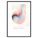 Wall Poster Abstraction - Wave of Pastel Stripes With a Description on a White Background 149714 additionalThumb 19