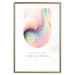 Wall Poster Abstraction - Wave of Pastel Stripes With a Description on a White Background 149714 additionalThumb 20