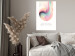 Wall Poster Abstraction - Wave of Pastel Stripes With a Description on a White Background 149714 additionalThumb 9