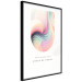Wall Poster Abstraction - Wave of Pastel Stripes With a Description on a White Background 149714 additionalThumb 7
