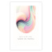 Wall Poster Abstraction - Wave of Pastel Stripes With a Description on a White Background 149714 additionalThumb 16