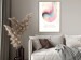 Wall Poster Abstraction - Wave of Pastel Stripes With a Description on a White Background 149714 additionalThumb 12