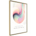 Wall Poster Abstraction - Wave of Pastel Stripes With a Description on a White Background 149714 additionalThumb 6