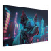 Canvas AI Dog Boston Terrier - Blue Animal in Glowing Glasses on City Neon Background - Horizontal 150114 additionalThumb 2