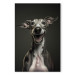 Canvas AI Greyhound Dog - Portrait of a Wide Smiling Animal - Vertical 150214