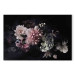 Canvas Art Print Dutch Bouquet - Composition With Flowers on a Black Background 151214